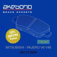 Akebono Brake [AN313WK] - Mitsubishi Pajero V6 v46 Front Brake Pad