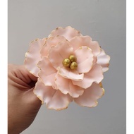 Gumpaste flower, edible flower, flat tart / peony decoration