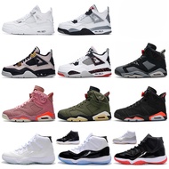 A aj4 Men's Shoes Basketball Shoes Big Paris White Cement Joint Lava aj6 Pure White Women's Shoes 11