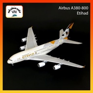 Airbus A380-800 Etihad Airplane Assembly Paper Model - MohinhgiayVN