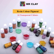 24 Transparent Color Resin Colour Pigment Color Epoxy Resin Set Liquid Mica Powder Pewarna Expoxy Re