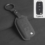 Car Flip Key Case Cover For Volkswagen Golf 7 MK7 Tiguan MK2 For SEAT Ateca Leon FR 2 Ibiza Skoda Oc