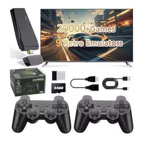 M8 4K Retro Game Stick Video Game Console Handheld Game Player Wireless Controller Gamepad Built-in 