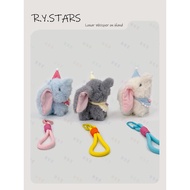 新年礼品 keychain plushie Loket boneka mewah gajah terbang kecil comel topi ulang tahun cerpelai gajah b