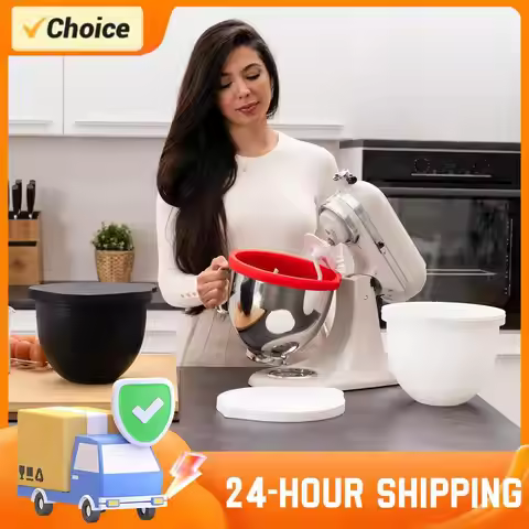 For 5 Quart Stand Mixer Silicone Liner w/ Lid No More Mixer Bowls Needed Replacement Mixer Bowl Stan