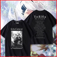 NieR Automata YoRHa No 2 Type B 2B summer T-shirt Anime Short Sleeve Top