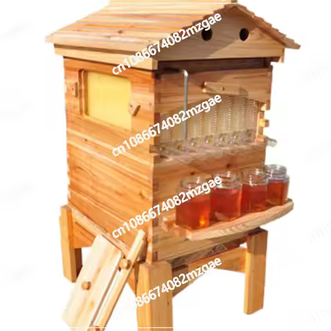 Complete New Beekeeping Tools Self-Flow Beehive Fir Boiling Hive with Automatic Honey Flow System De