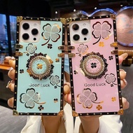 Luxury Lucky Grass Jewelled Phone Case For Samsung Galaxy S9 Plus S10 PLUS S10E Fashion Silicone Back Cover