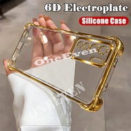 For Huawei Nova 7 SE CDY-NX9B Soft Silicone Edge Plating Jelly Case Military-grade Protection Clear 