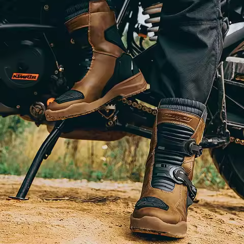 Scoyco Enduro Motorcycle Boots Wear-resistant Men's Biker Boots Anti-slip Motorcycle Boots Waterproo