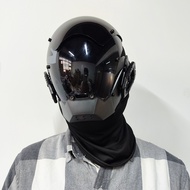 NEW Personalized Black Cyberpunk Mask Cosplay Mechanical Sci-fi Gear Cyberpunk Helmet Mechanical Fre