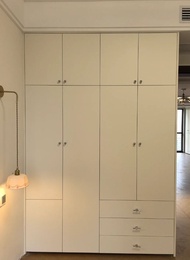   度身訂造分段到頂衣櫃 實木衣櫃 Solid wood wardrobe  高身衣櫃   訂造衣櫃  到頂衣櫃  分段衣櫃  可上門度尺  免費贈送2個櫃桶  入墻櫃 Built‑in wardro