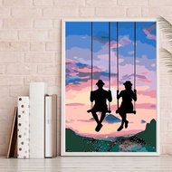 喜歡你 創意數字油畫 【風景畫 】