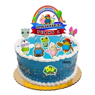 [CUSTOM NAME] Happy Birthday Cake Topper Didi and friends Decoration Set Party Accessories Banner Hi