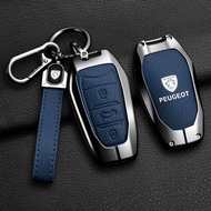 Applicable New PEUGEOT Key cover 408X 408 Car key case 508L 5008 Dongfeng PEUGEOT High-end Keychain
