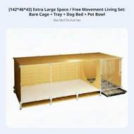 Luxury Villa Design Small Dog Enclosure with Toilet Easy to Clean Indoor Dog Kennel with Divider Paw