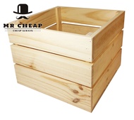(New) Pine Wood Crate Storage Container 1031