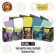 Dragon Shield-100 Matte Dual Sleeves Standard Size 100 Card Black Inner (Can't Be Seen On Racing Use...