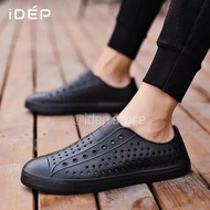 Giày đi mưa nhựa EVA siêu nhẹ cho Nam Nữ màu TRẮNG FULL êm chân thấm nước lỗ thoáng khí đi biển đi l