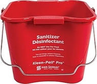 San Jamar Kleen-Pail® Plastic Pro Cleaning Bucket 6 Quarts Red