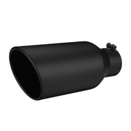 Universal Exhaust Tip 12inch Length 3inch Inlet 5inch Outlet Tailpipe Anti-Corrosive Car Straight Ex