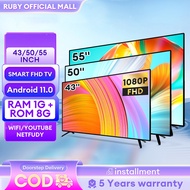 Android TV 43 Inch 4K Smart TV Murah 50 Inch Television UHD TV 1080P Android 12.0 Built-In YouTube/N