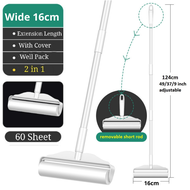 30/24/19/16cm Sticky Lint Roller Detachable Rod Floor Lint Roller Pet Hair Roller Extra Sticky Lint 