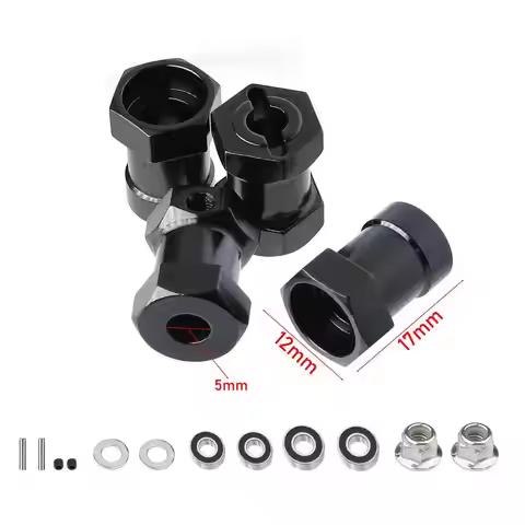Metal 12mm Wheel Hex Hub Adapter for Tamiya CW-01 CW01 Lunch Box Midnight Pumpkin Monster Beetle WR0