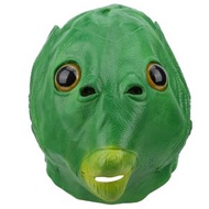 鯨品購 - 萬聖節嘉年華派對 綠魚全頭逼真搞怪口罩式面具 花式洋裝cos表演道具服裝