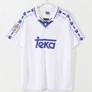 1996/97 Season HM Home White Retro Soccer Jersey S-XXL High-Quality Short-Sleeve Sports Shirt AA