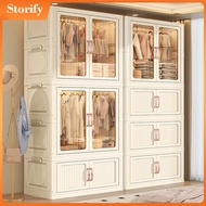 Almari Baju Plastik Kukuh - Drawer Wardrobe Durable Clothes Storage Cabinet, Affordable and Spacious