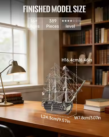 Piececool 3D Puzzles Metal Model Kit HMS Victory Battleship DIY Model Jigsaw for Brain Teaser Buildi