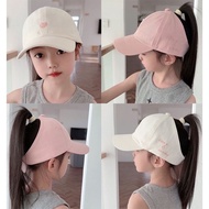New model children's hats 1-7 years Cute embroidered sun visor hats Girls' hats