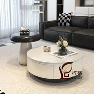 Coffee Table New Style Large Small Light Household Round Small Apartment French Style Living Room Lu