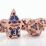 [98% Praise Rate] Metal Running Group Dice COC Cthulhu DND Dungeon and Dragon Multi-Sided RPG Color 