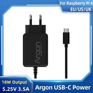 Raspberry Pi 4 Argon Type-C Power Supply 18W 5.25V 3.5A Power Adapter for Argon One V2 M.2 Case Pi 4