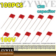 100pcs Capacitor CBB 100V 101J 102J 103J 104J 105J 222J 222J 224J 331J 332J 333J 393J 394J 471J 473J