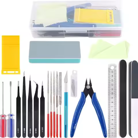21pcs Modeler Basic Tools Craft Set Hobby Building DIY Repairing Set for Gundam Car Model Building 3