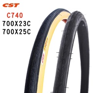700C Road Bike Tires 700x23C 700X25C Ultralight Retro Yellow Side Bike Tires