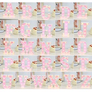 LED Pink Letter Light Scene Decoration Raw Decoration Light Trunk Confession Plot Decoration Letter 