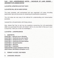[LLB - UOL] JURISPRUDENCE NOTES - BACHELOR OF LAWS DEGREE - UNIVERSITY OF LONDON NOTES