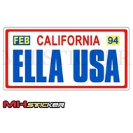 Pelekat Memotong Vinyl ELLA USA (Kereta / Motor)   ELLA USA Vinyl Cutting Stickers (Car / Motor)