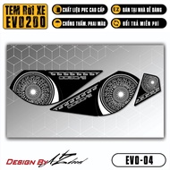 Tem Decal Xe Máy Evo 200 | EVO-04 | Team Decal Hình Dán Xe Máy Evo 200 Chống Bay Màu - AN Stickers