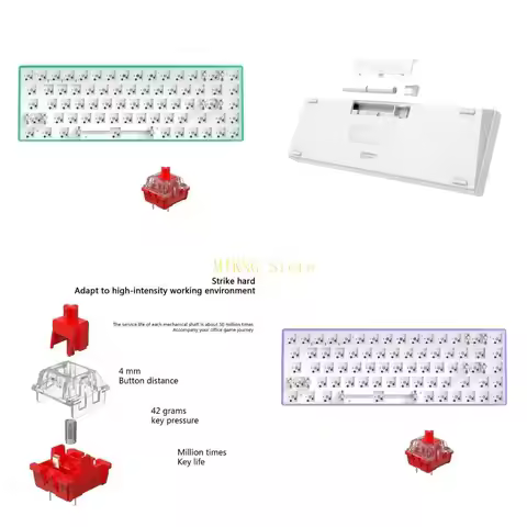 Tester68 Game Mechanical Keyboard DIY for 68 Keys Hot Swappable WIreless Keypad best sale