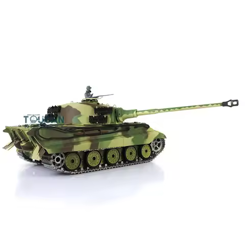 Heng Long 1/16 7.0 Upgraded King Tiger Radio Controlled Tank 3888A 360° Turret Barrel Recoil Toys TH