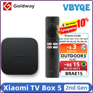 VBYQE Global Xiaomi Mi TV Box S 2nd Gen 4K Android TV Ultra HD 2G 8G WIFI Google Cast Netflix Set top Smart TV Mi Box 4 Media Player ALFIB
