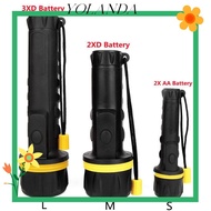 YOLAN LED Torches Super Bright 3LED/7LED/1W Rubber Spotlight