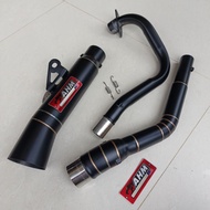 Exhaust Ahm black 1set pipe for Exciter 150 Y15zr Lc135 Spark 135 Sonic 150 Rs150 Fz150i Raider 150 