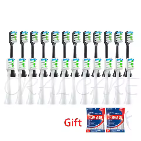 12/24PCS SOOCAS Replacement Toothbrush Heads Fo X3U/X3/X5/X1/D2/D3/V1/V2 Electric Tooth Brush DuPont
