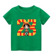 Luffy Onepiece Kids T-Shirt - Luffy Shirt for Boys and Girls - Onepiece Top - Luffy Number Shirt 23